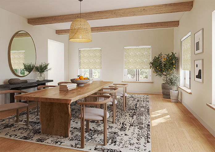 Folk Meadows, Mustard Yellow - Twist&Fit Roller Blind - Image 7